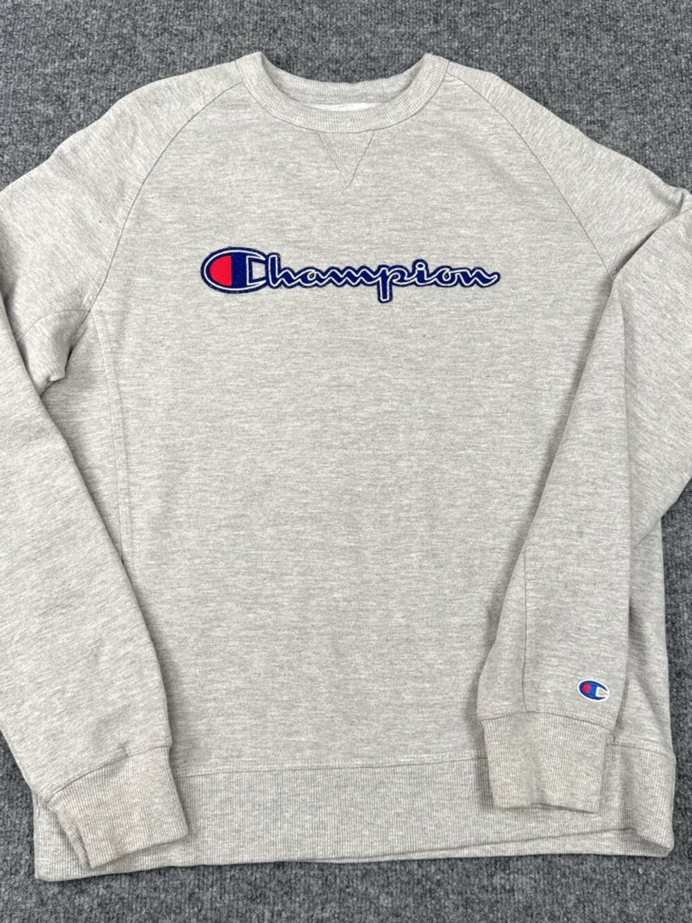 Champion Authentic Athletic Crewneck Sweatshirt Large Oxford Grey